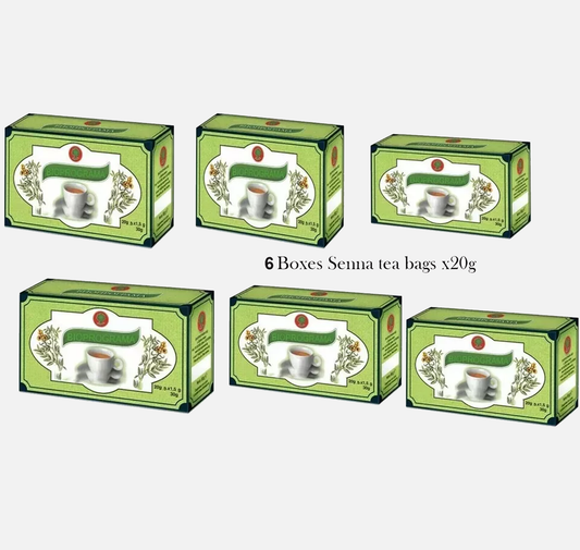 Senna Herbal Tea Bags –100% Natural Herbal Infusion –20–30g | 6 Boxes