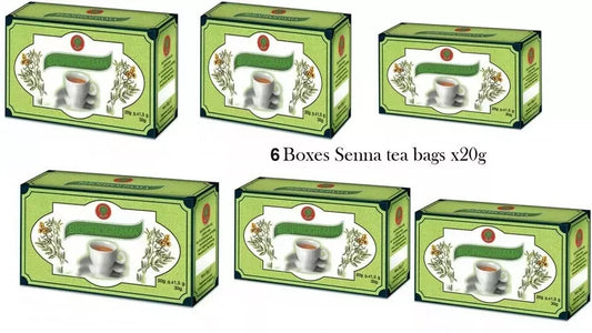 Senna Herbal Tea Bags –100% Natural Herbal Infusion –20–30g | 6 Boxes