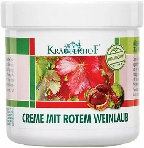 Kräuterhof Red Vines Leaf And Horse Chestnut Foot Cream for Varicose Veins 250ml